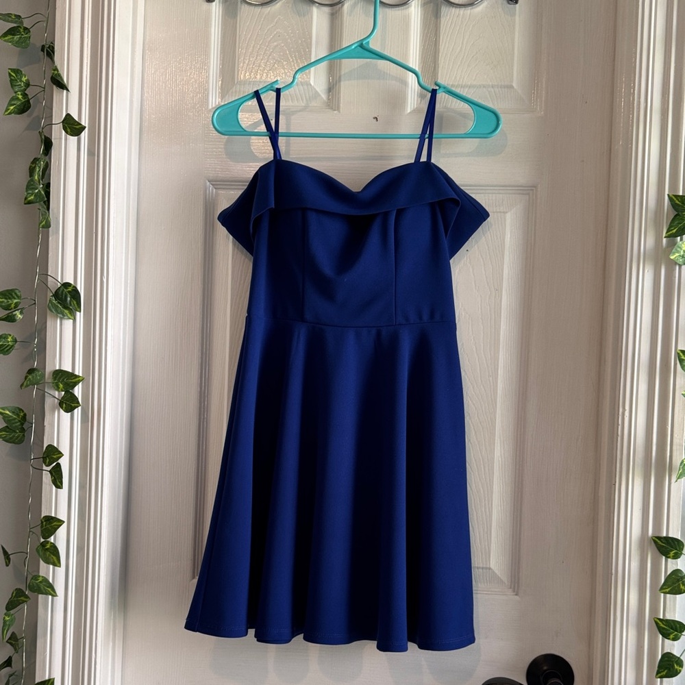 Sequin Hearts Blue Mini Dress